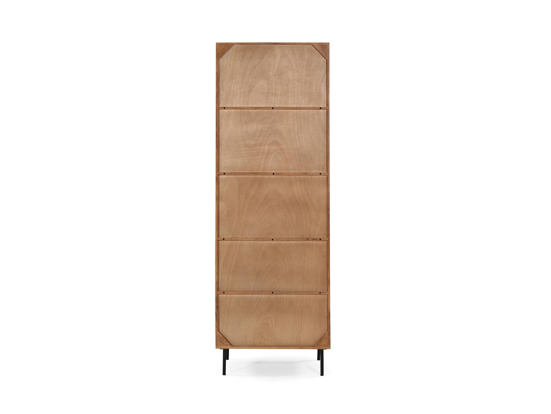 CATANDO Vitrine, Material Massivholz, Akazie honigfarben/Abs. schwarz 
