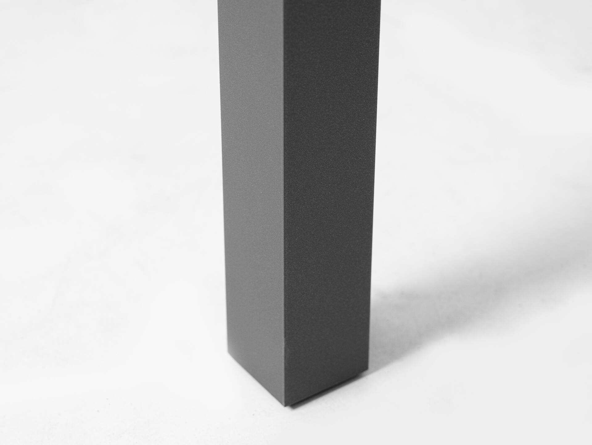 Gartentischgestell 1250 mm, Bügel eckig, Alu schwarz 