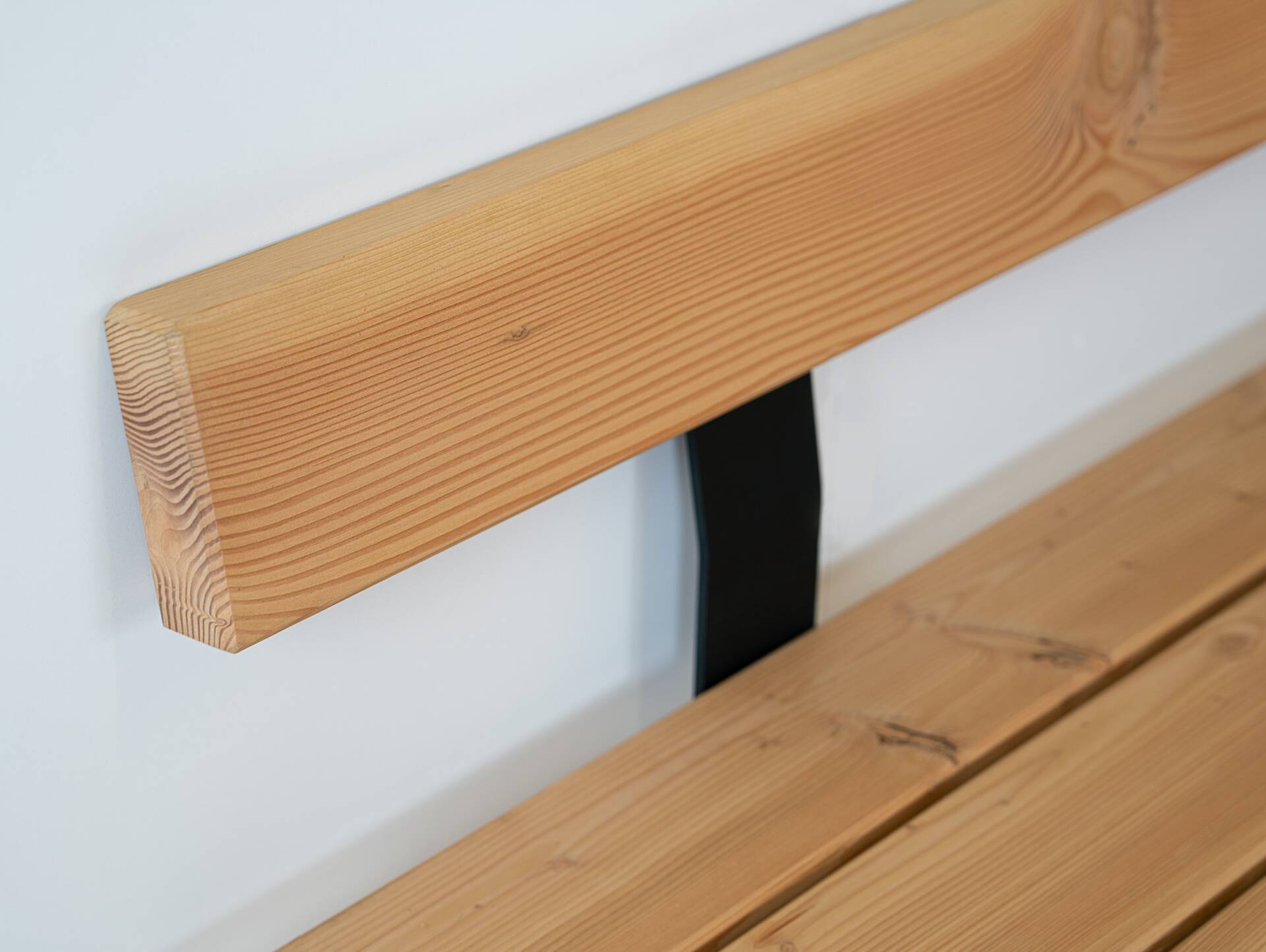 CANCUN PLUS Sitzbank / Gartenbank, Material Massivholz, Lärche 200 cm | Natur | mit Rückenlehne