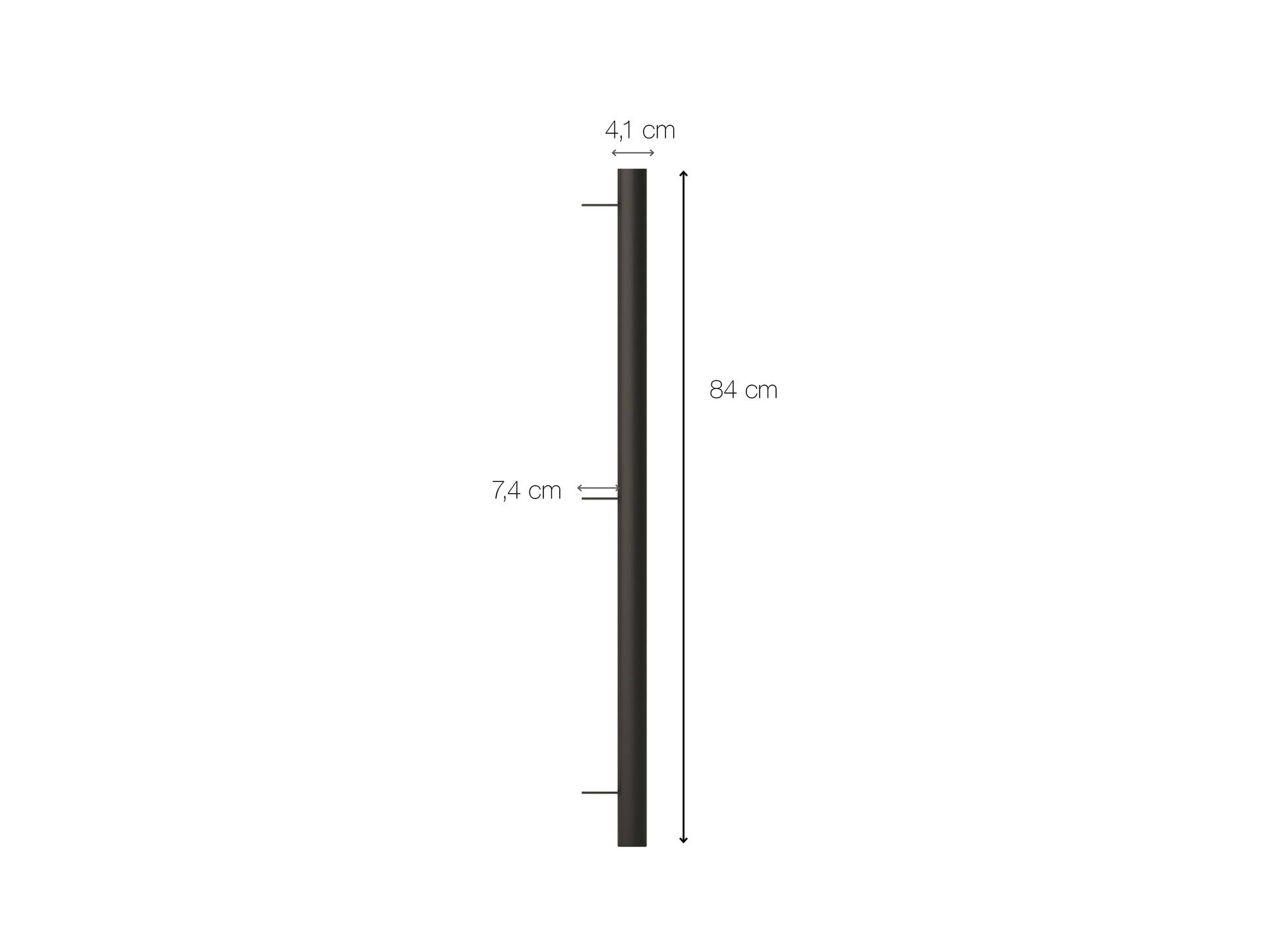LIVERPOOL Eckteil, Material Metall schwarz matt, verschiedene Größen erhältlich 82 cm - für 3 Böden