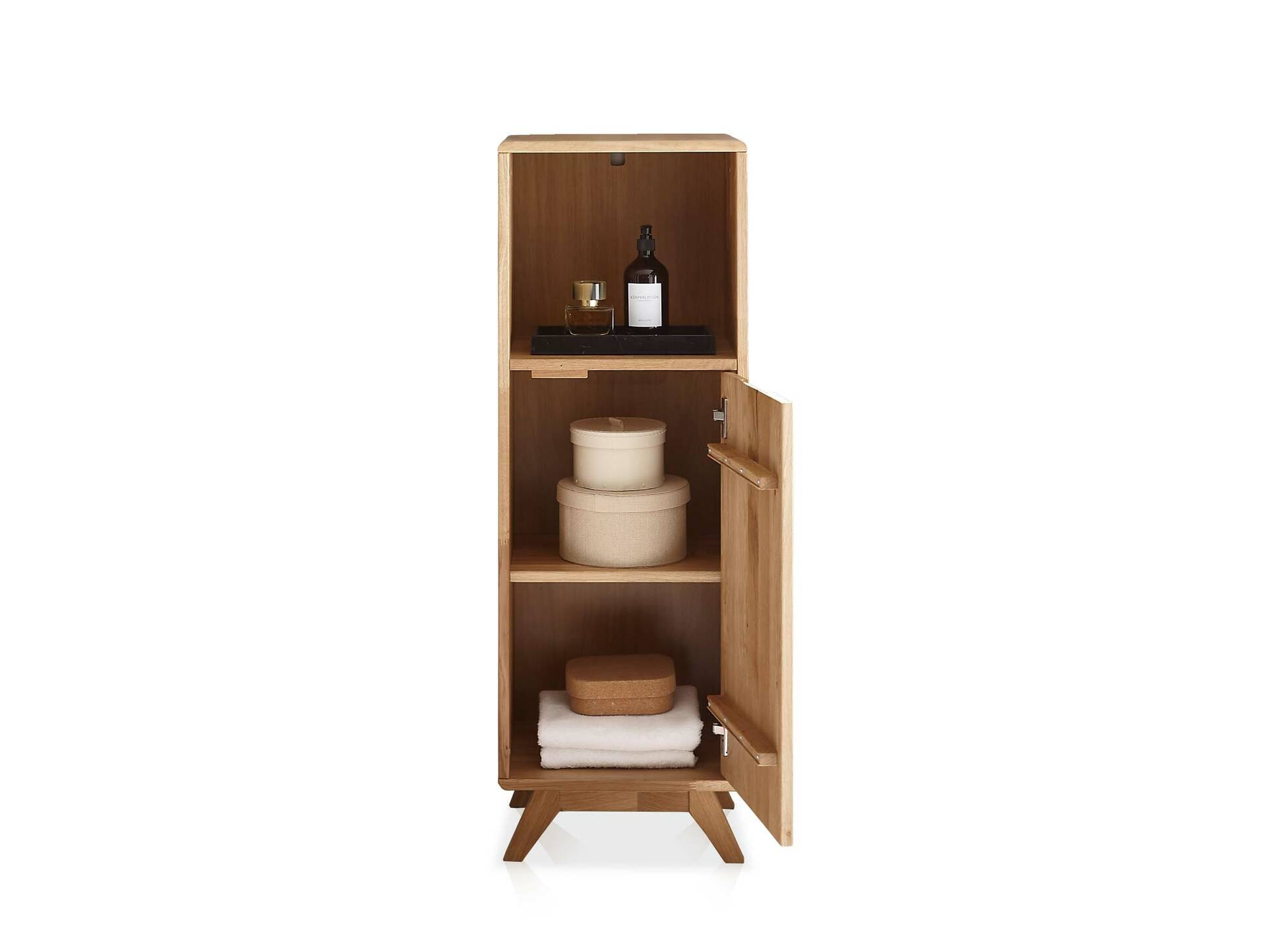 LEONARD Badezimmerset I, Material Massivholz, Wildeiche geölt 