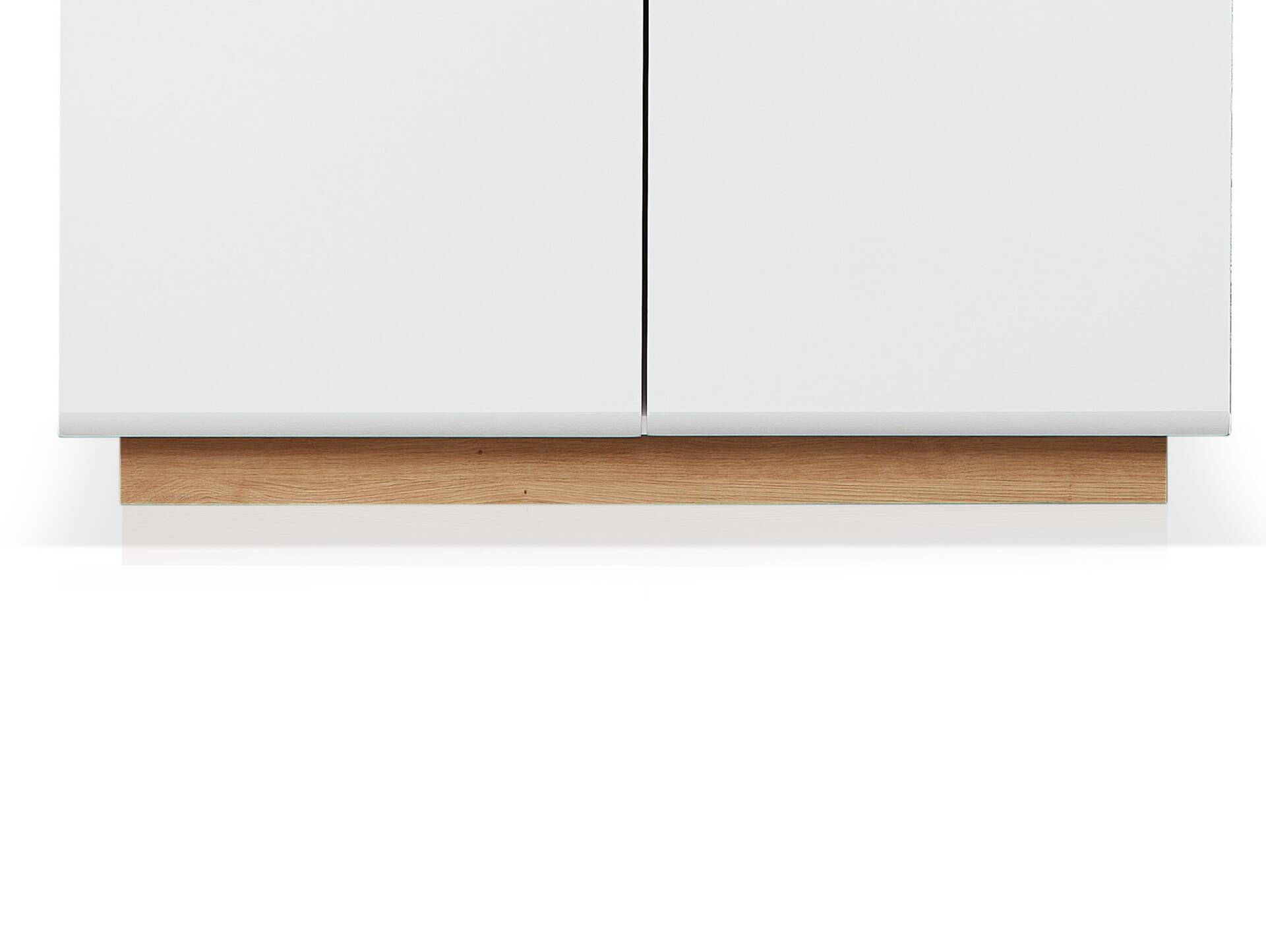 FABINA Wohnwand, Material Dekorspanplatte, Eiche Artisan Nachbildung/weiss 