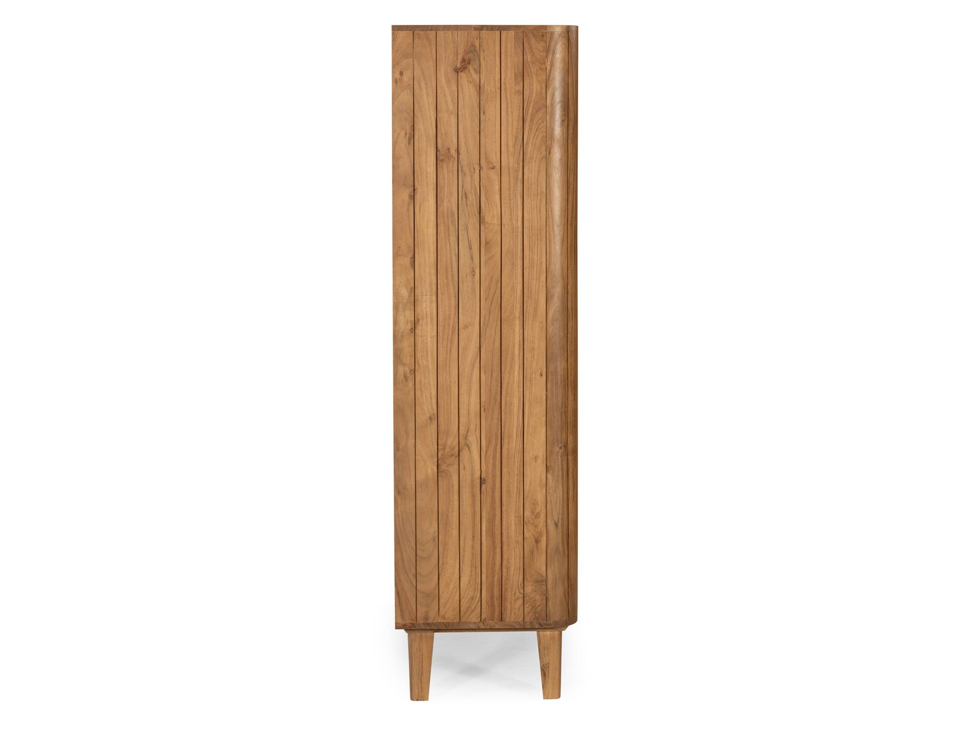 LINARO Highboard, Material Massivholz, Akazie massiv honigfarben 