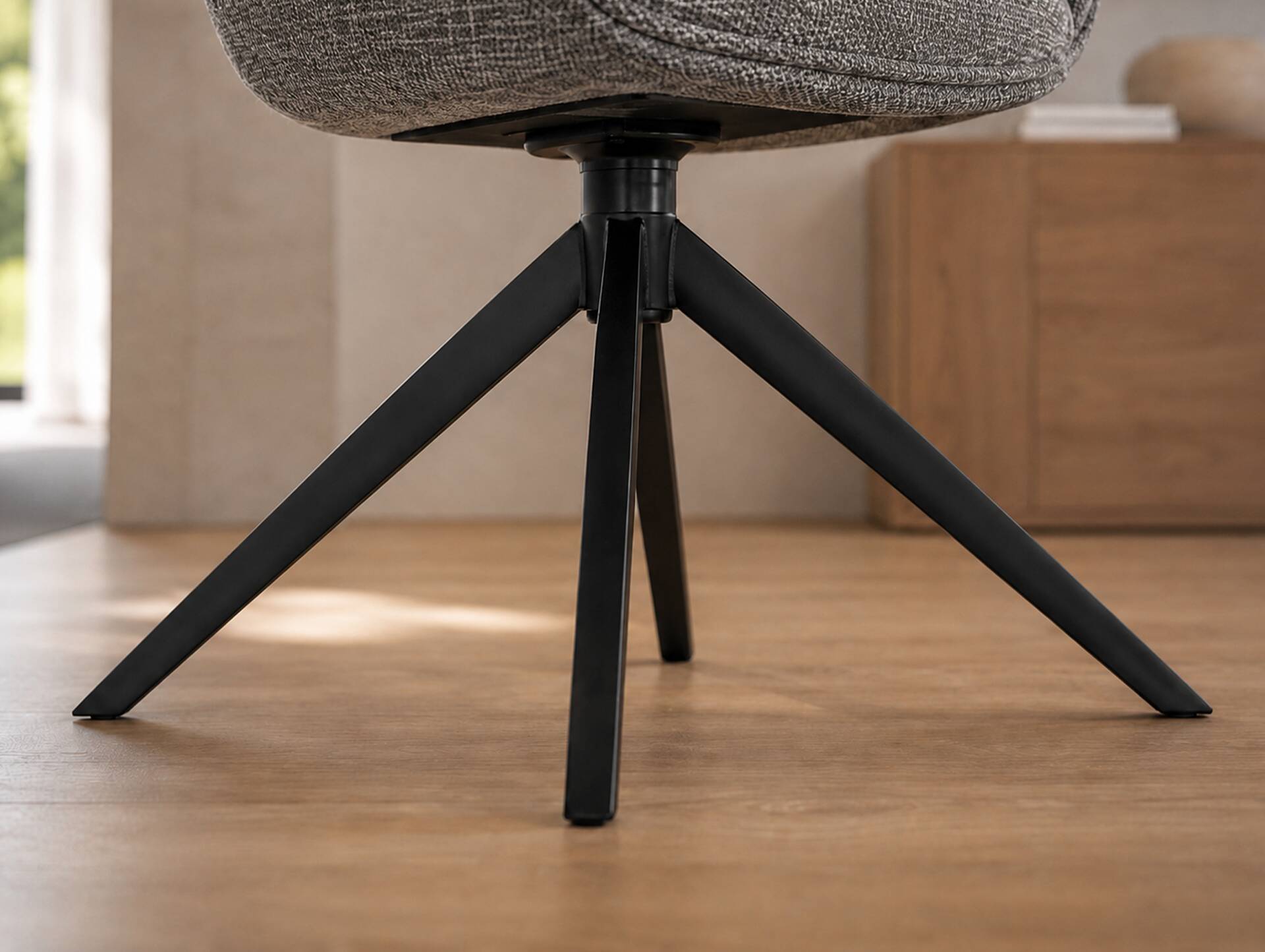 LONDON Schalenstuhl, Material Strukturstoff Anthrazit | 1 Stück