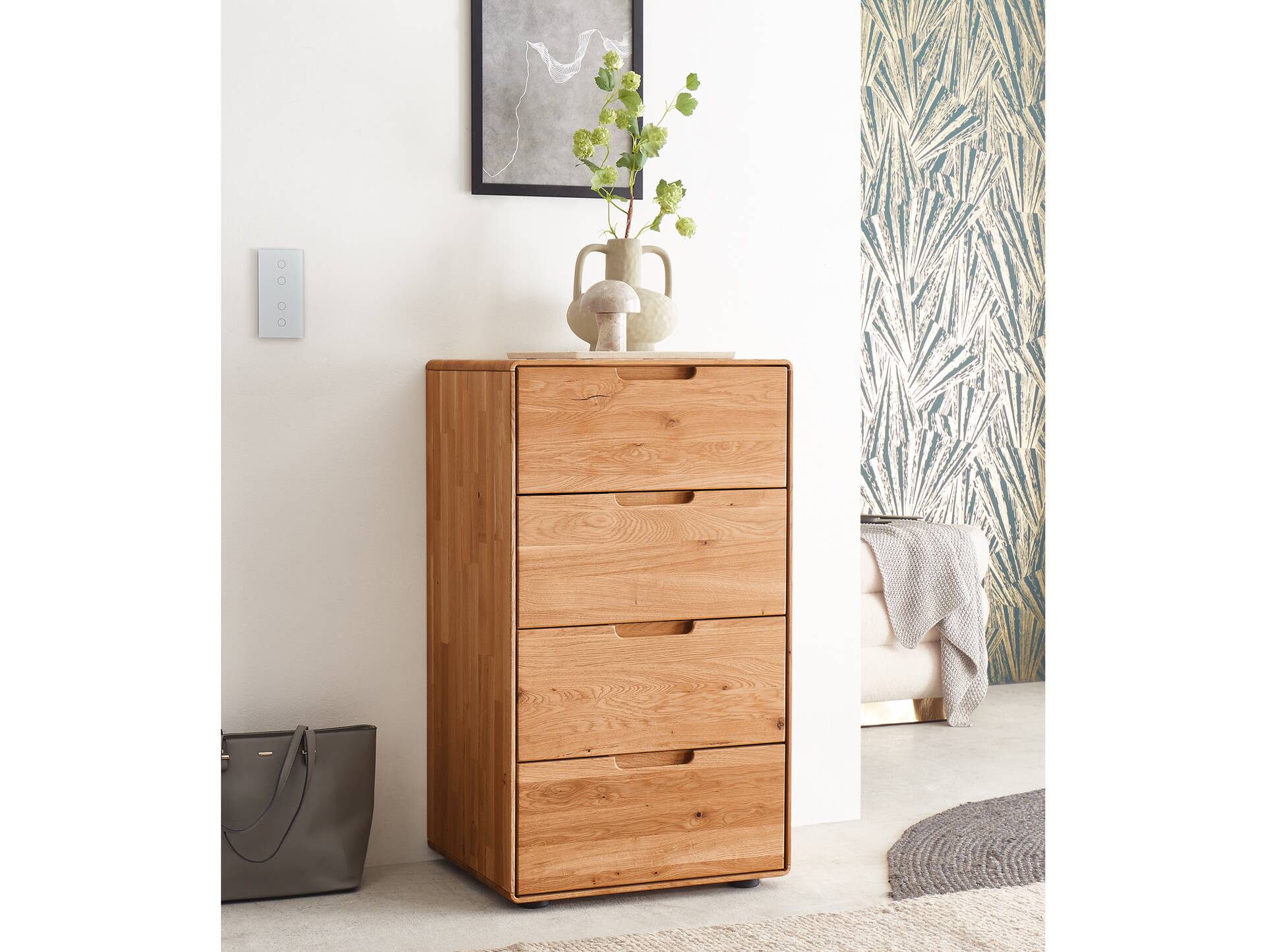 ANDINO Kommode IV, Material Massivholz, Wildeiche geölt 