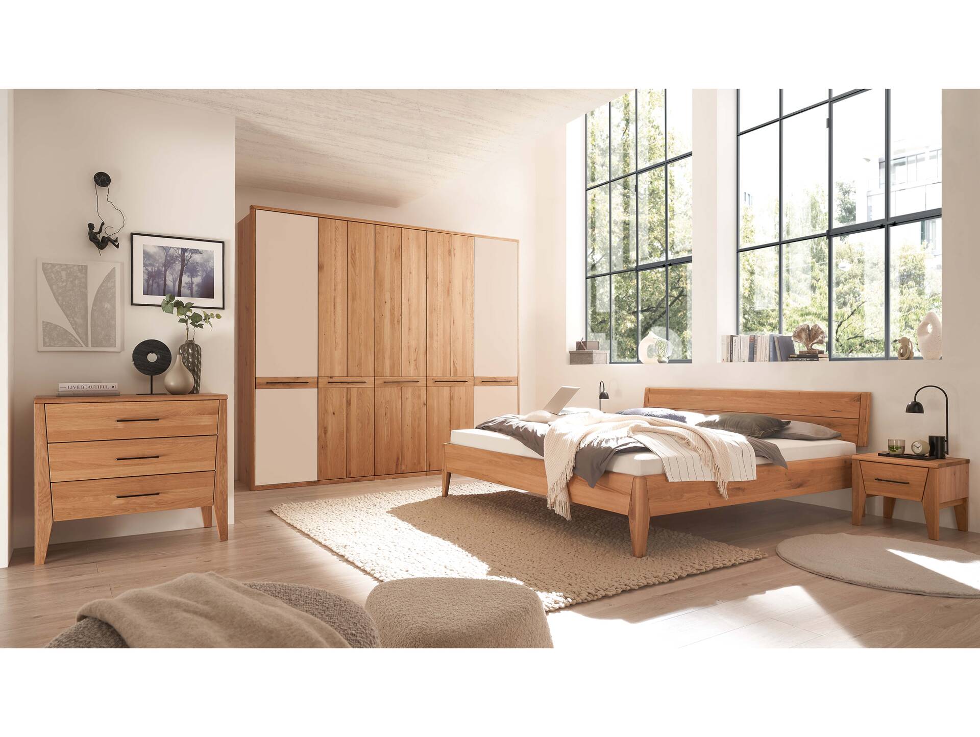 FLORENZ Kommode, Material Teilmassiv, Wildeiche geölt 