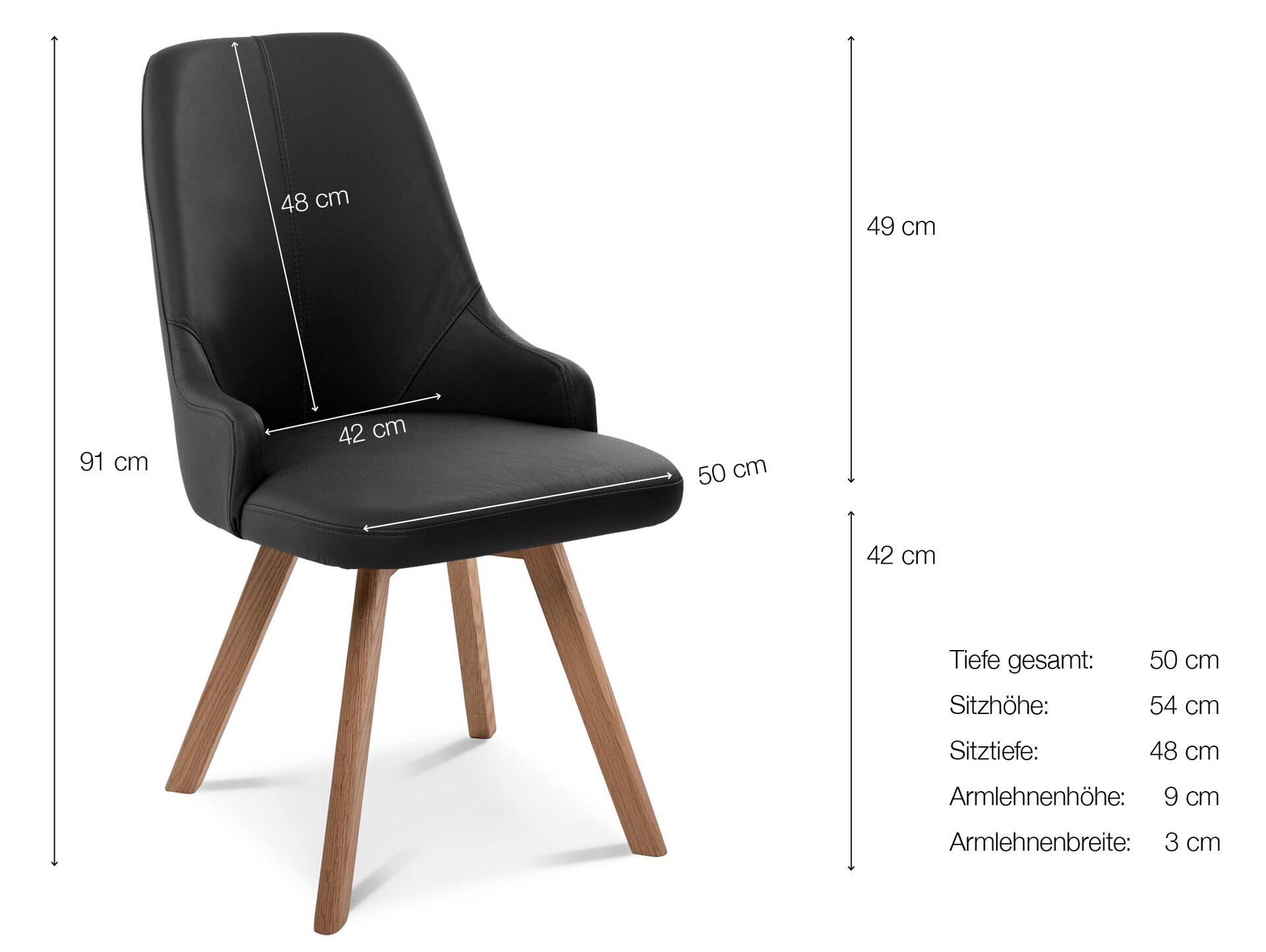 MIRINDA Schalenstuhl, Gestell Massivholz mit Drehfunktion | Stoff | braun