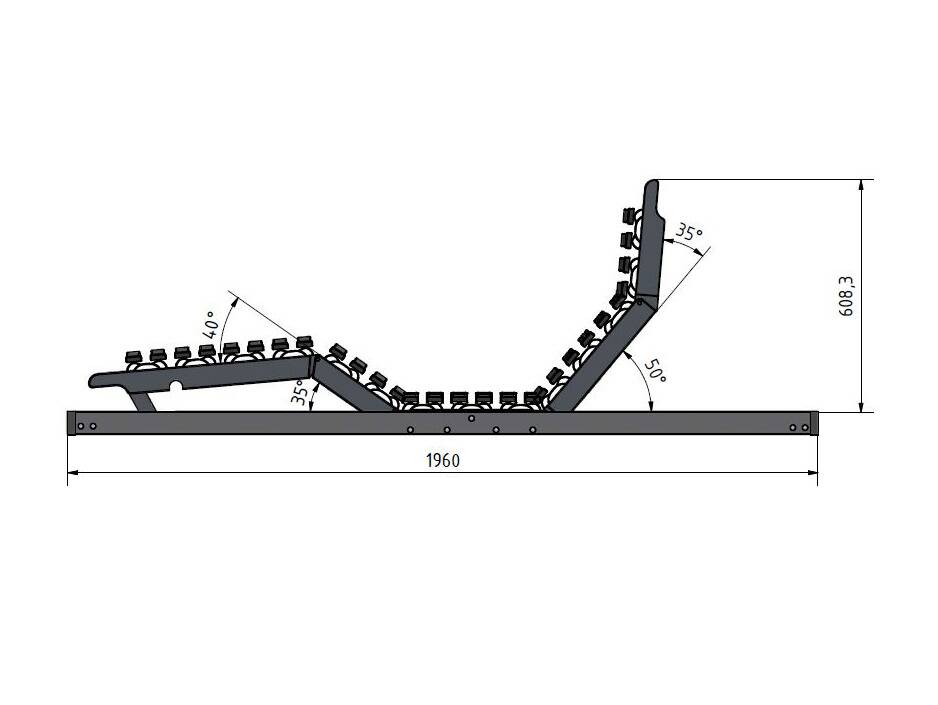 OBSIDIAN 2 ECO Lattenrost/elektrischer Lattenrost, TÜV zertifiziert 100 x 200