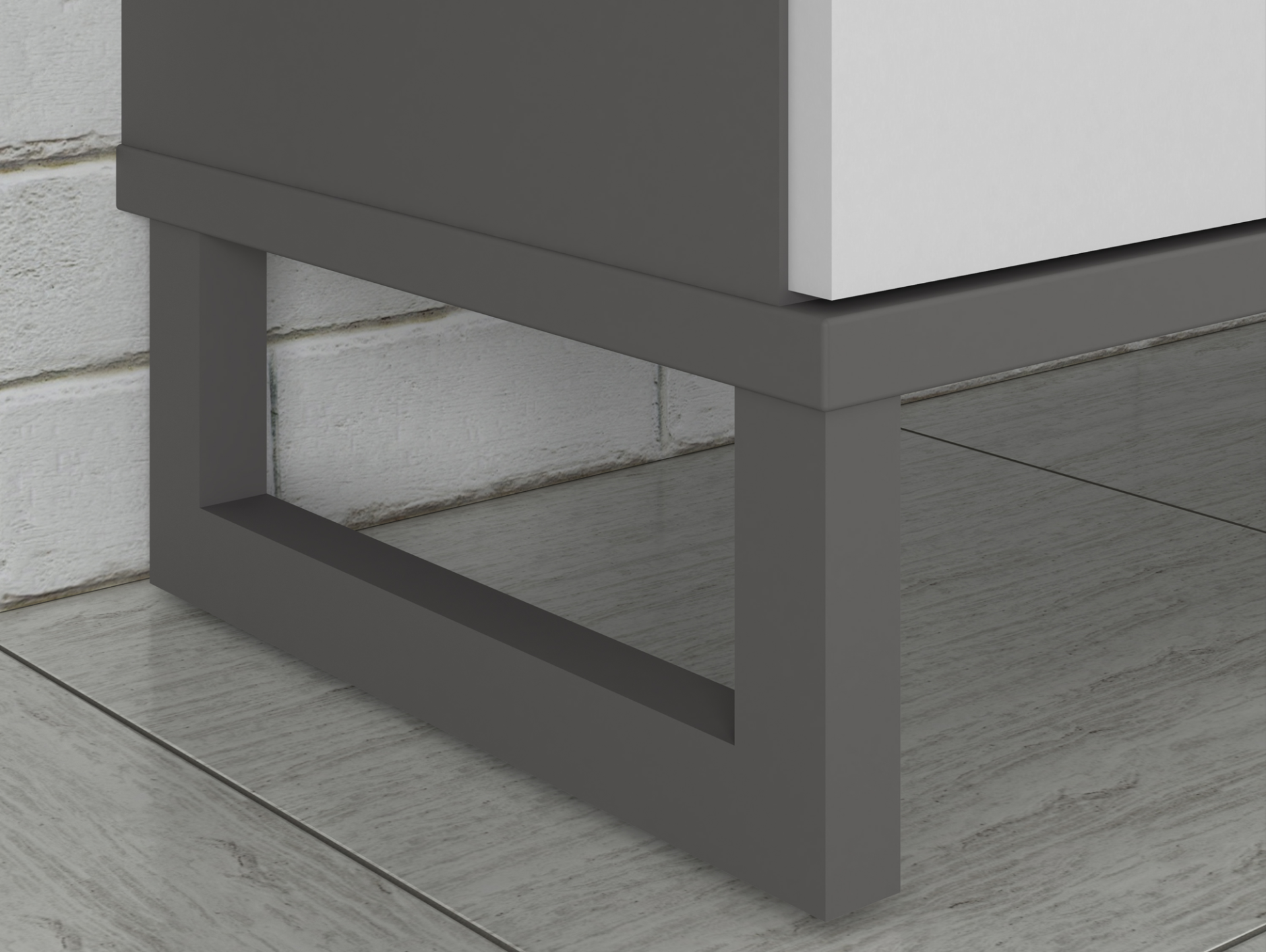 QUANDRO Schuhschrank II, Material Dekorspanplatte, dunkelgrau/lichtgrau 