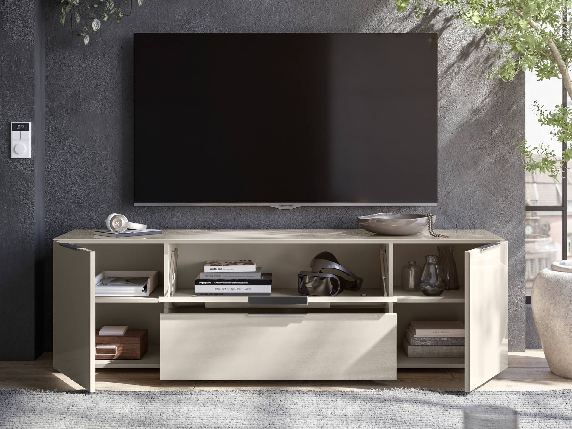 SANTORINI Lowboard 6, Material Spanplatte, Kashmirfarbig 