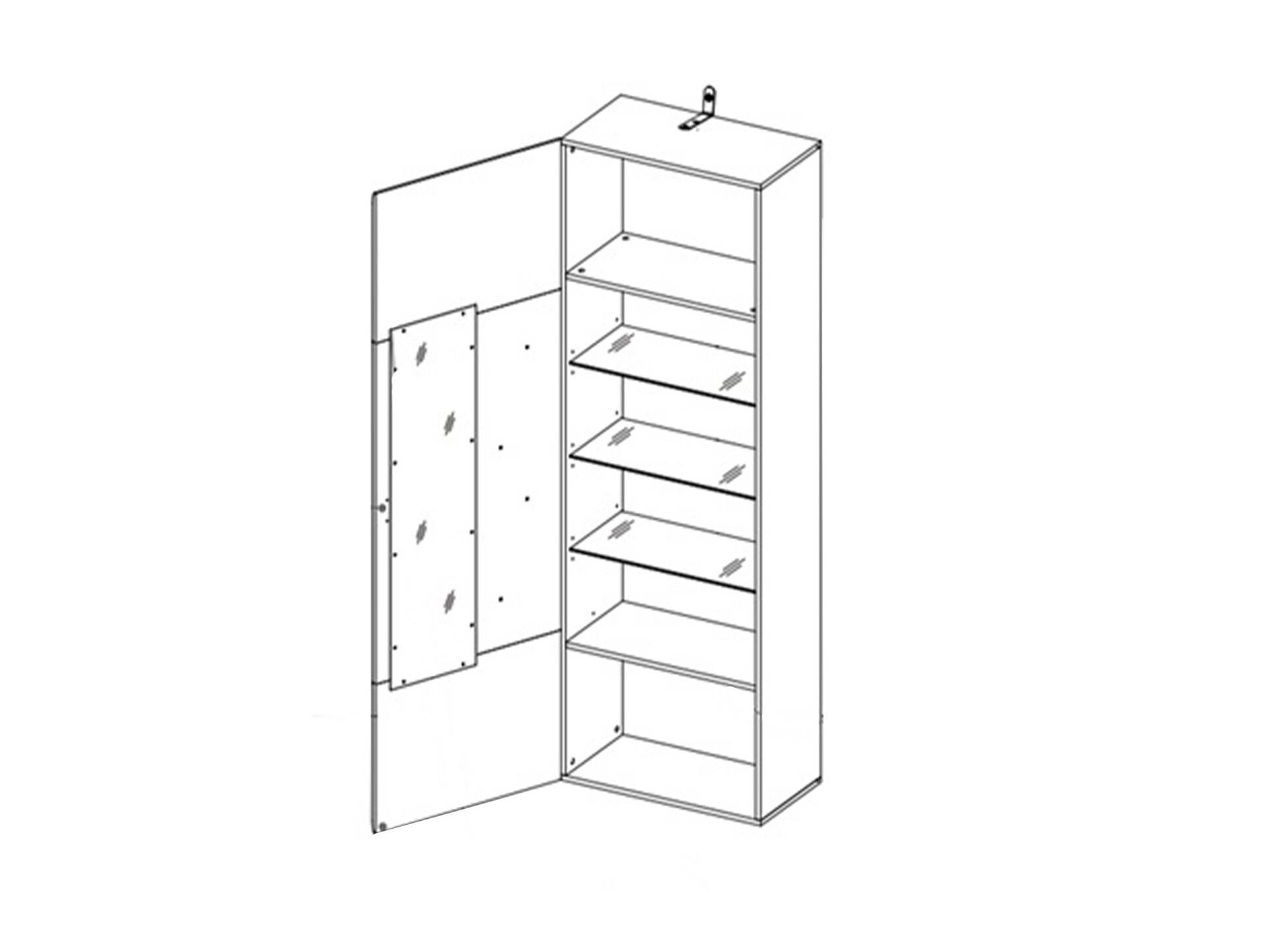 MANCHEGO Vitrine II, Material MDF, Artisan eichefarbig 