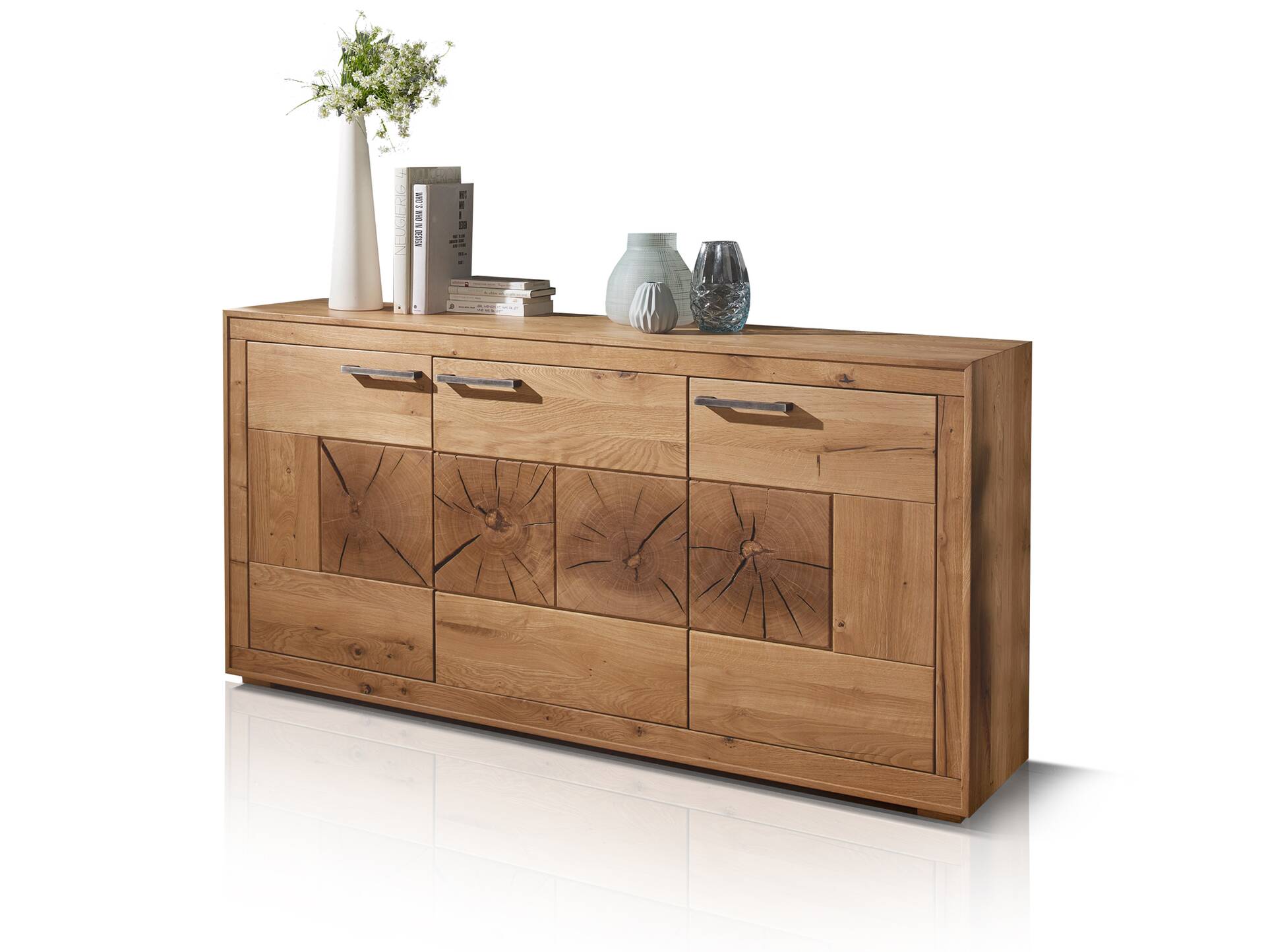 WINSTON I Sideboard, Material Massivholz, Wildeiche geölt 