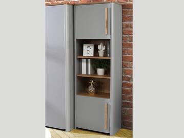 SPARKI Regal, Material Dekorspanplatte, Grau/Catania Eichefarbig 