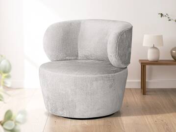 CECILE Sessel, Material Stoff, grau