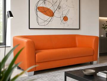 CHICAGO 3-Sitzer Sofa, Material Kunstleder orange