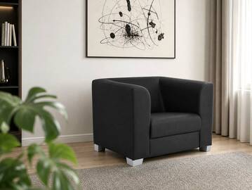 CHICAGO Sessel/Cocktailsessel, Material Kunstleder schwarz