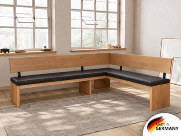 MAESTRO Maßeckbank Wangenfuß, Material Massivholz