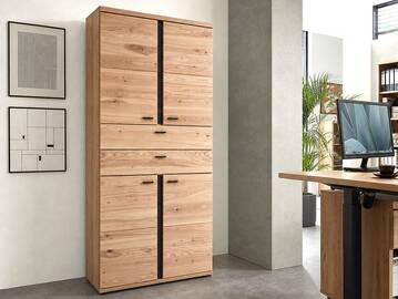 SAN MARINO Büroschrank I, Material Teilmassiv, Altesche gebürstet / Artisan eichefarbig
