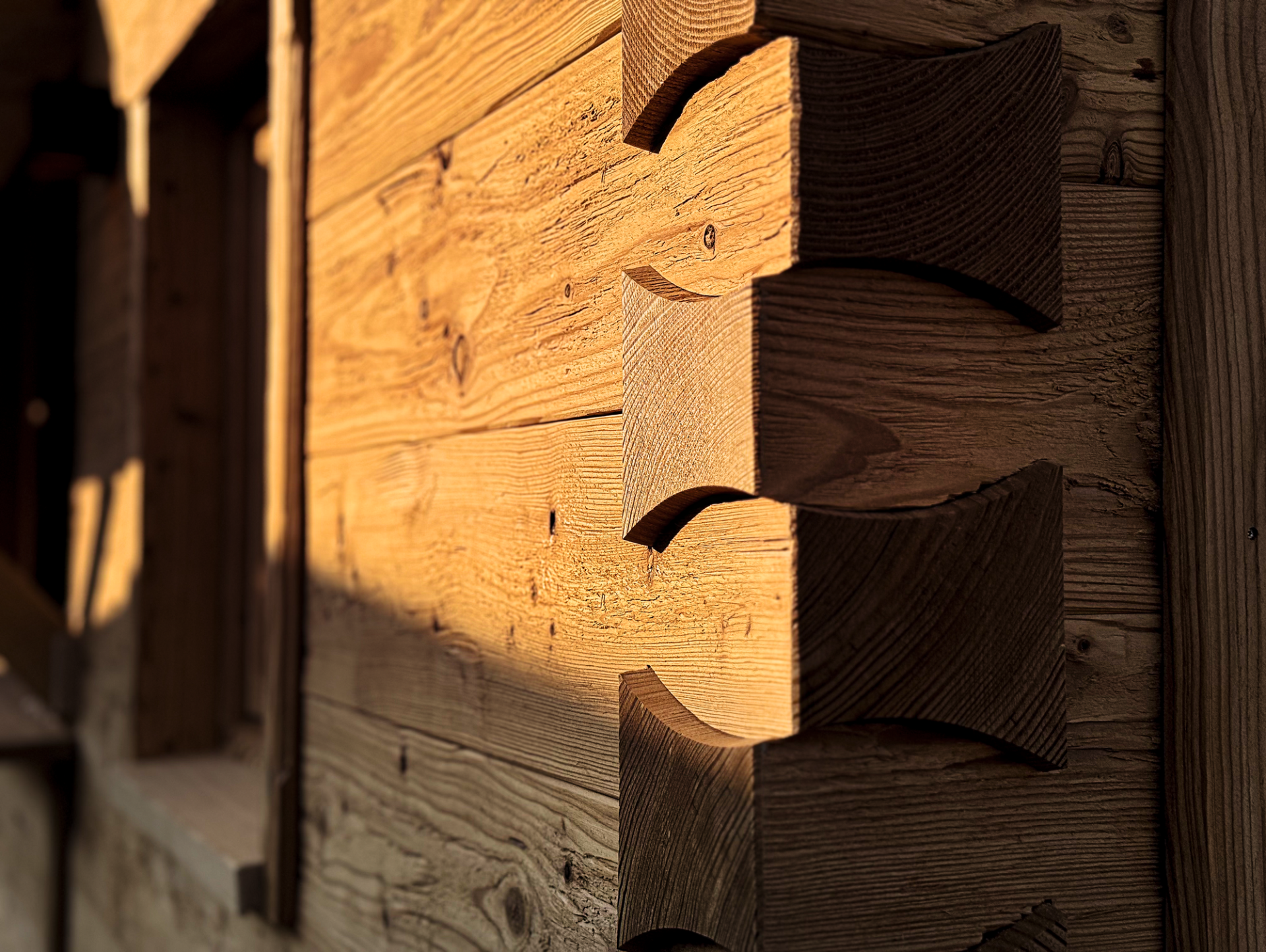 KLINGSCHROT Blockwandschalung/Nut- und Federbrett/Schalungsbrett, Material Massivholz, gehackt/gebürstet Fichte natur | 2 Meter