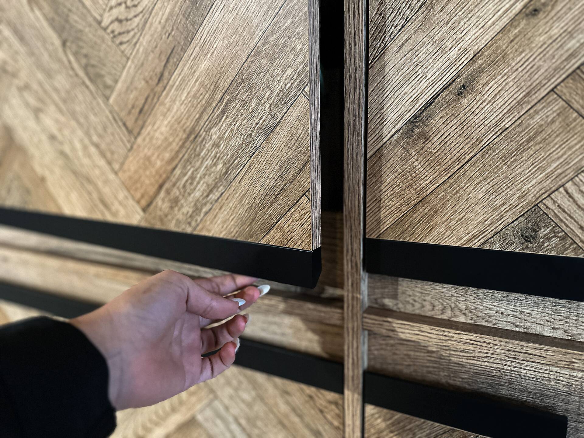 SOTICO Highboard, Material Dekorspanplatte, eichefarbig 