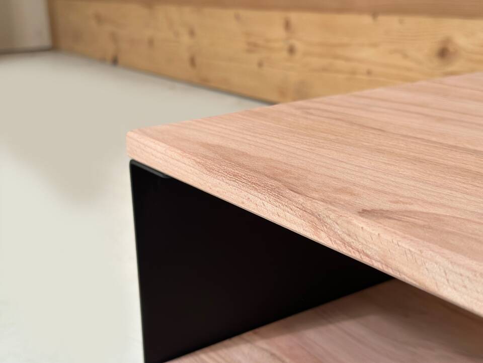 DAKONA Hängenachtkommode, Material Massivholz/Metall Buche unbehandelt