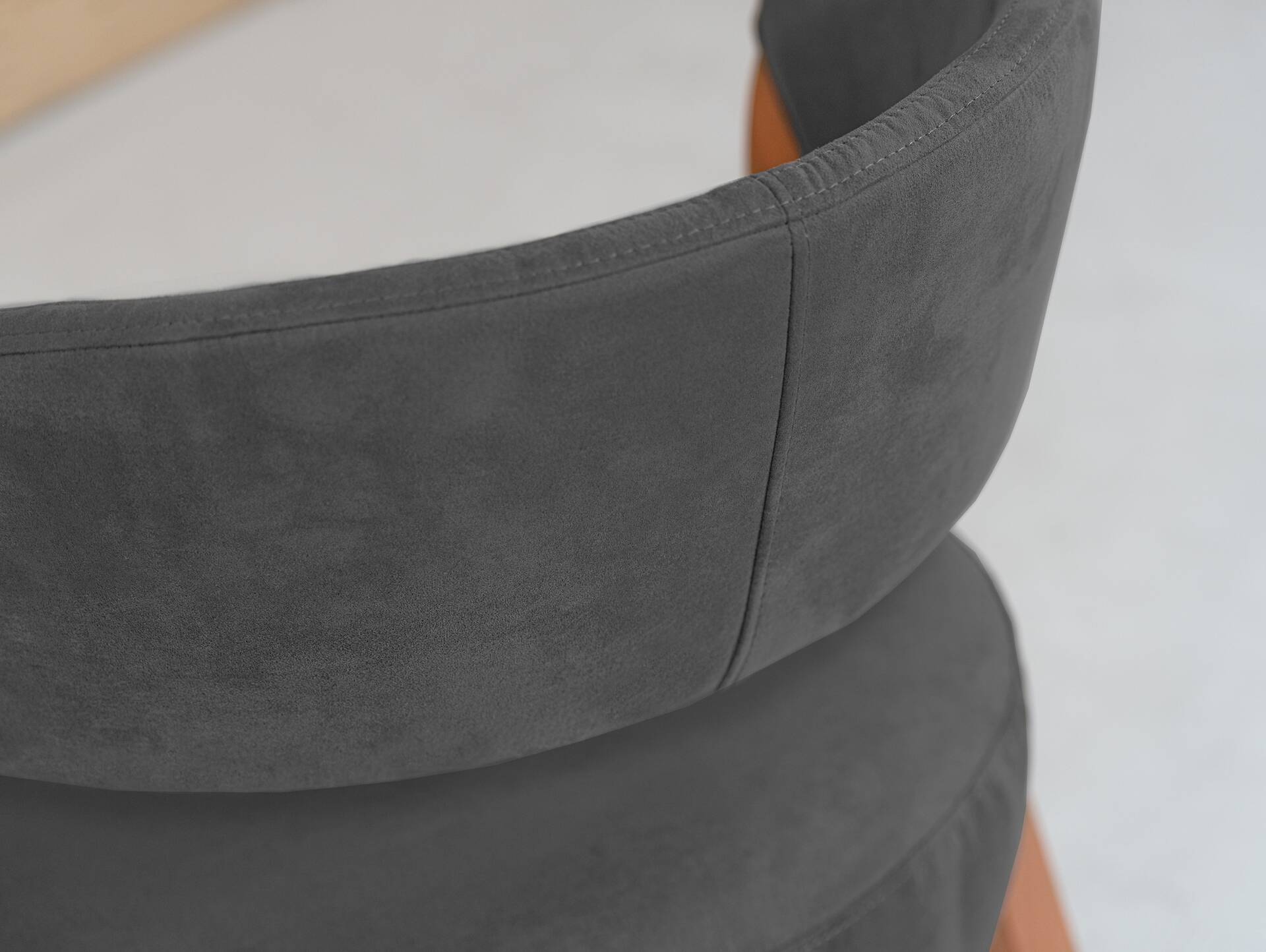 ALONA Polsterstuhl, Material Massivholz/Bezug Kunstleder Buche | grau