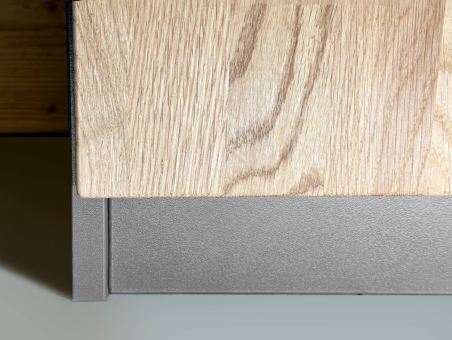 OFFICE OAK Aktenschrank VII, Material teilmassiv, Eiche/graphitfarbig 