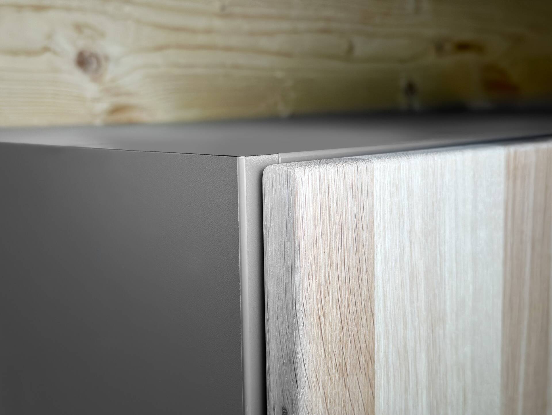 OFFICE OAK Aktenschrank IX, Material teilmassiv, Eiche/graphitfarbig 