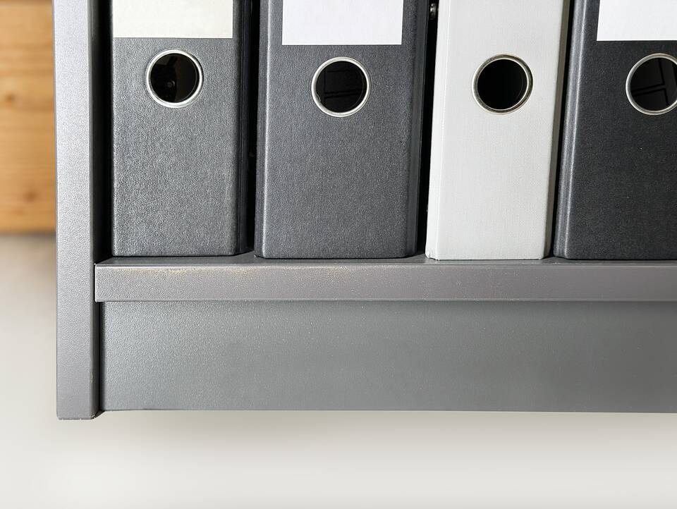 OFFICE OAK Regal V, Material Dekorspanplatte, graphitfarbig 