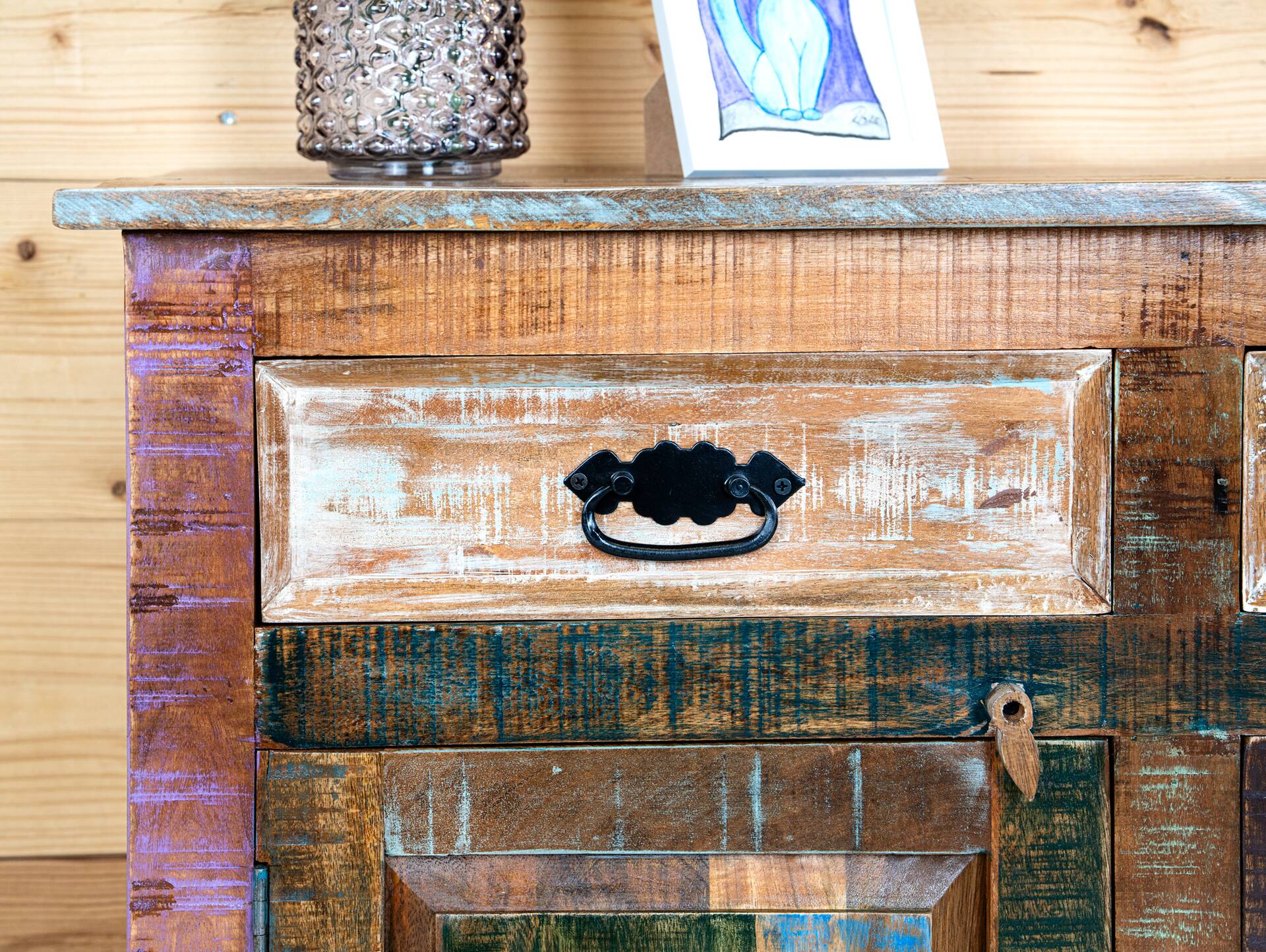 RIVERBOAT Sideboard I aus Altholz, Material Massivholz, Vintage-Optik 