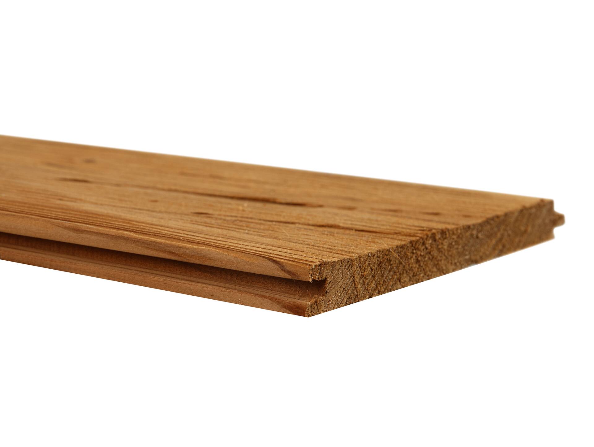 Nut- und Federbretter, THERMO-Fichte gehackt/gebürstet, 220 Grad, Material Massivholz, verschiedene Längen erhältlich 1 Meter | 2-seitig