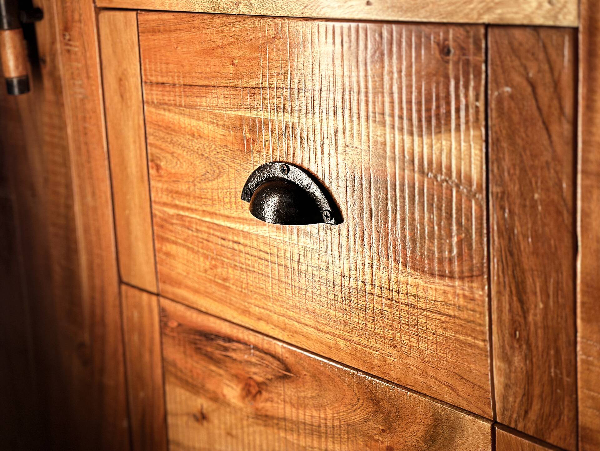WINCHESTER Highboard II, Material Massivholz, Mango rustikal 
