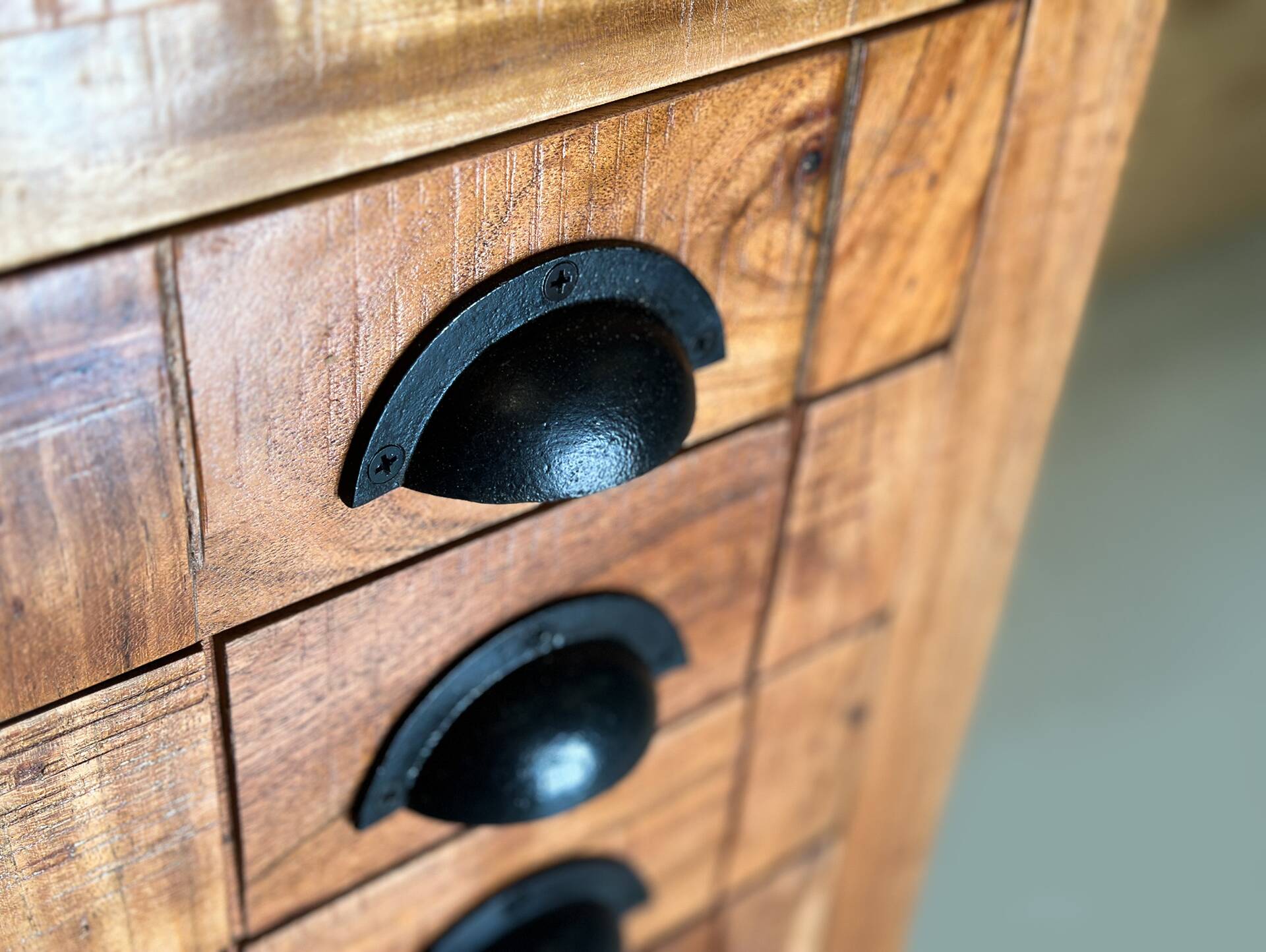 WINCHESTER Waschbeckenunterschrank I, Material Massivholz, Mango rustikal 