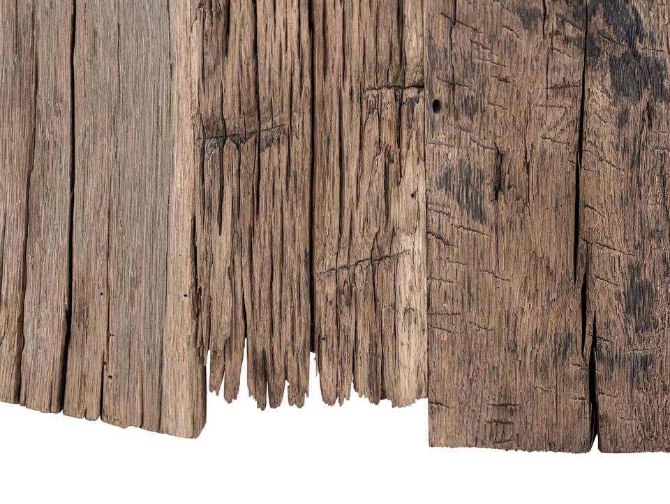 1 Paket Eiche-Altholz Bretter ungekappt, Material Massivholz 150-200 cm