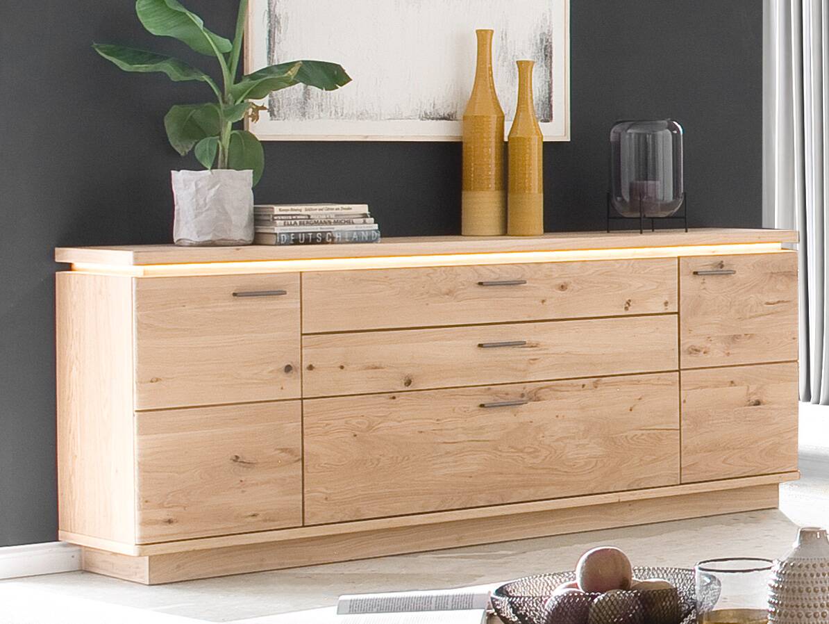 BRINSTONE Sideboard II, Balkeneiche teilmassiv 