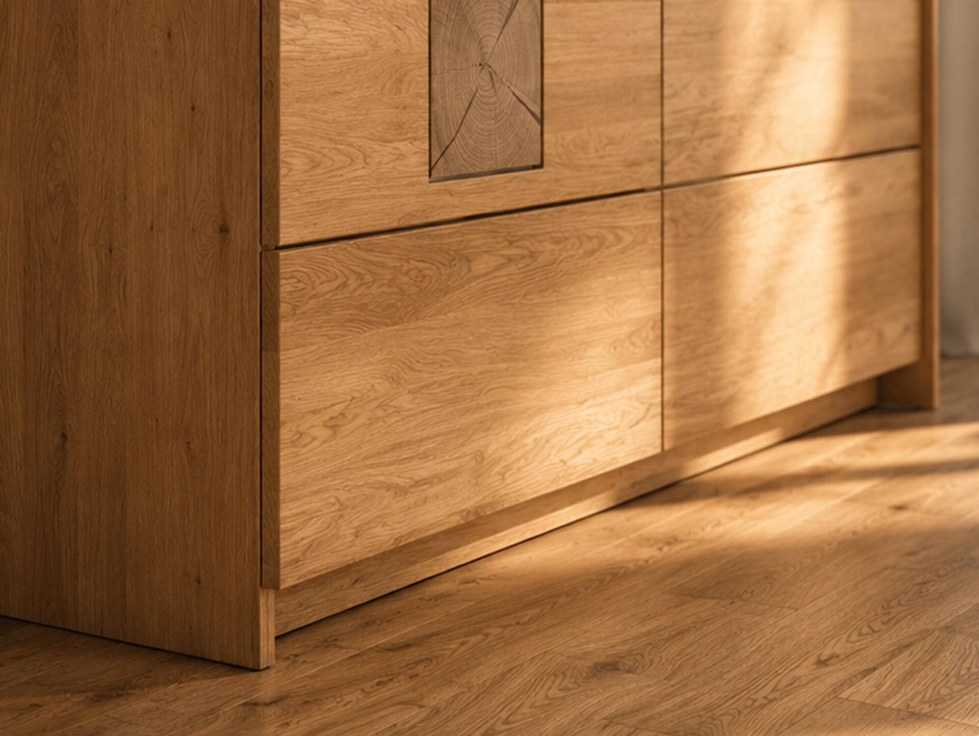 VALESCA Kommode mit massiver Front, Material Dekorspanplatte, Chalet-Eiche Nachbildung Chalet-Eiche Nachbildung