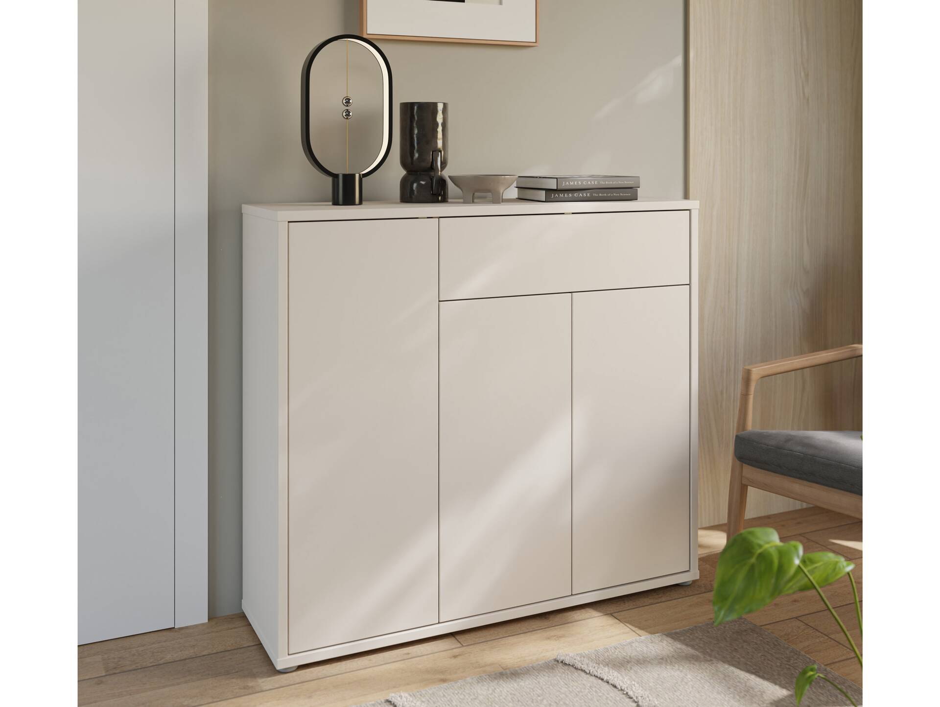 ADIAGO II Schuhschrank II, Material Spanplatte, sand 