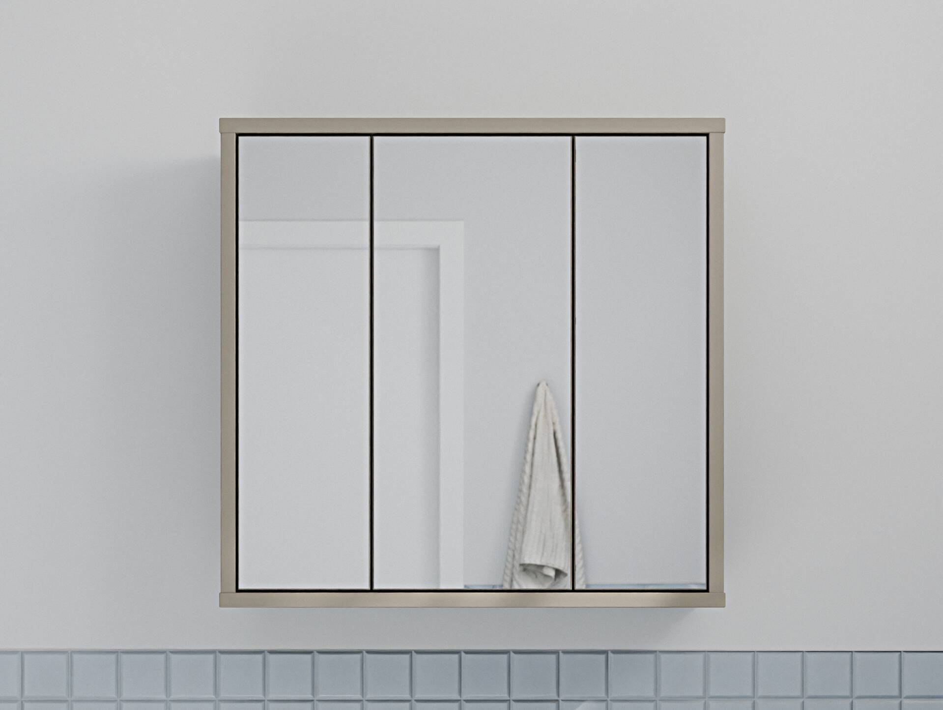 ADIAGO SPA Spiegelschrank, Material Dekorspanplatte, taupe 