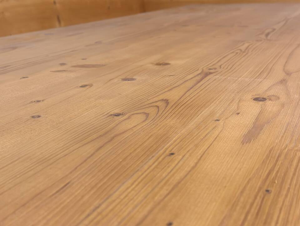 ALABAMA Massivholztisch mit X-Beinen, Altholzoptik, THERMO-Fichte lasiert 160 x 100 cm | natur
