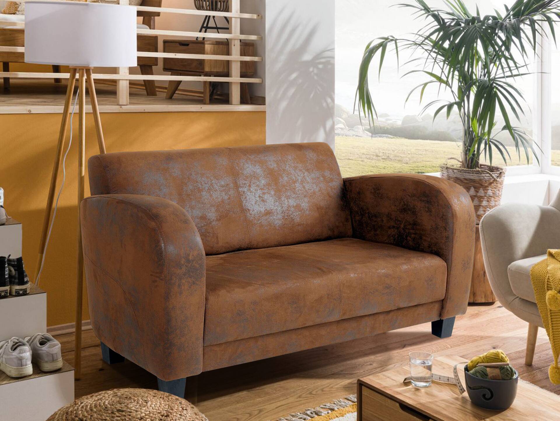 ANTO Sofa 2-Sitzer Gobi braun 