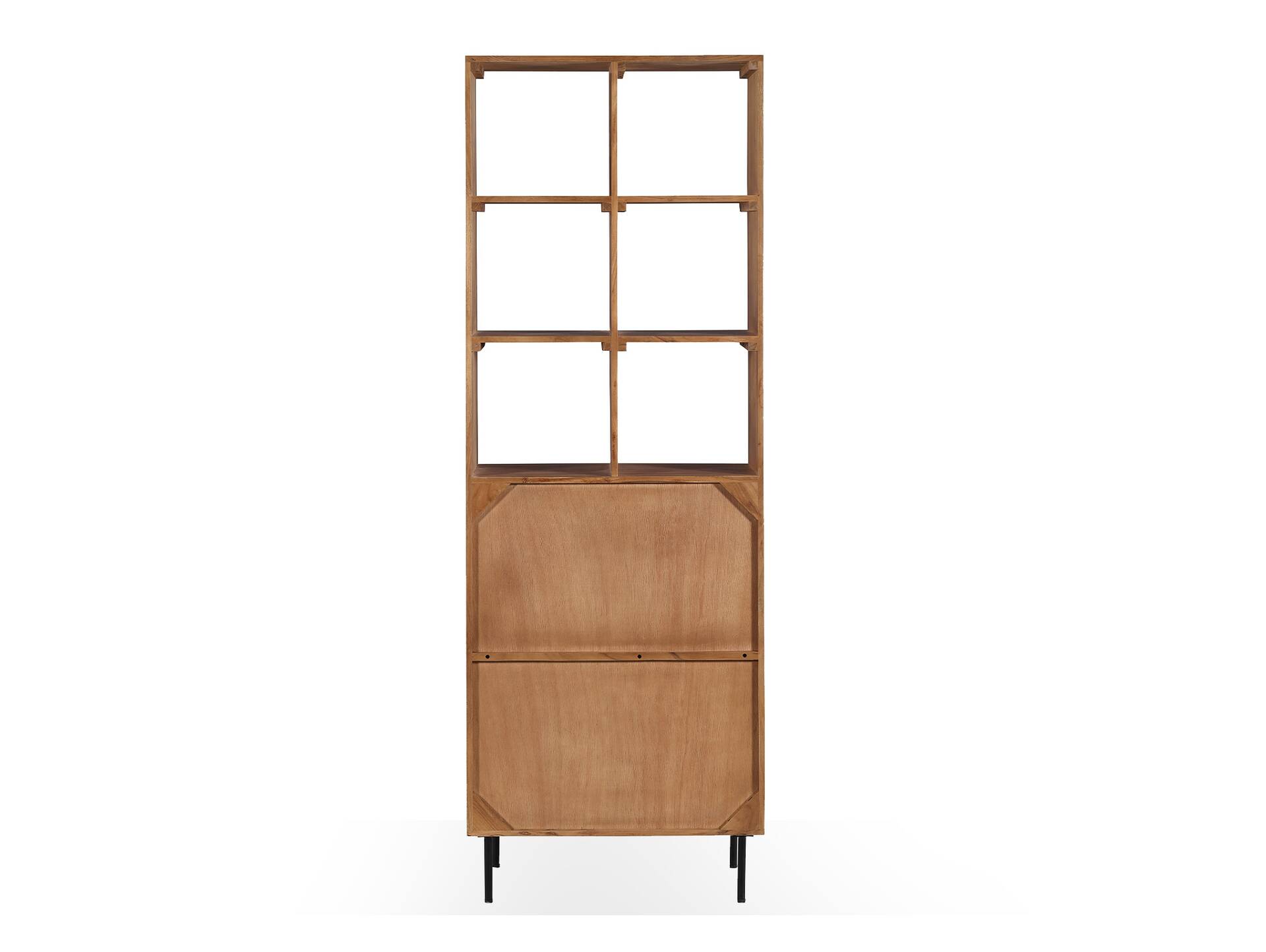 CATANDO Regal, Material Massivholz, Akazie honigfarben/Abs. schwarz 