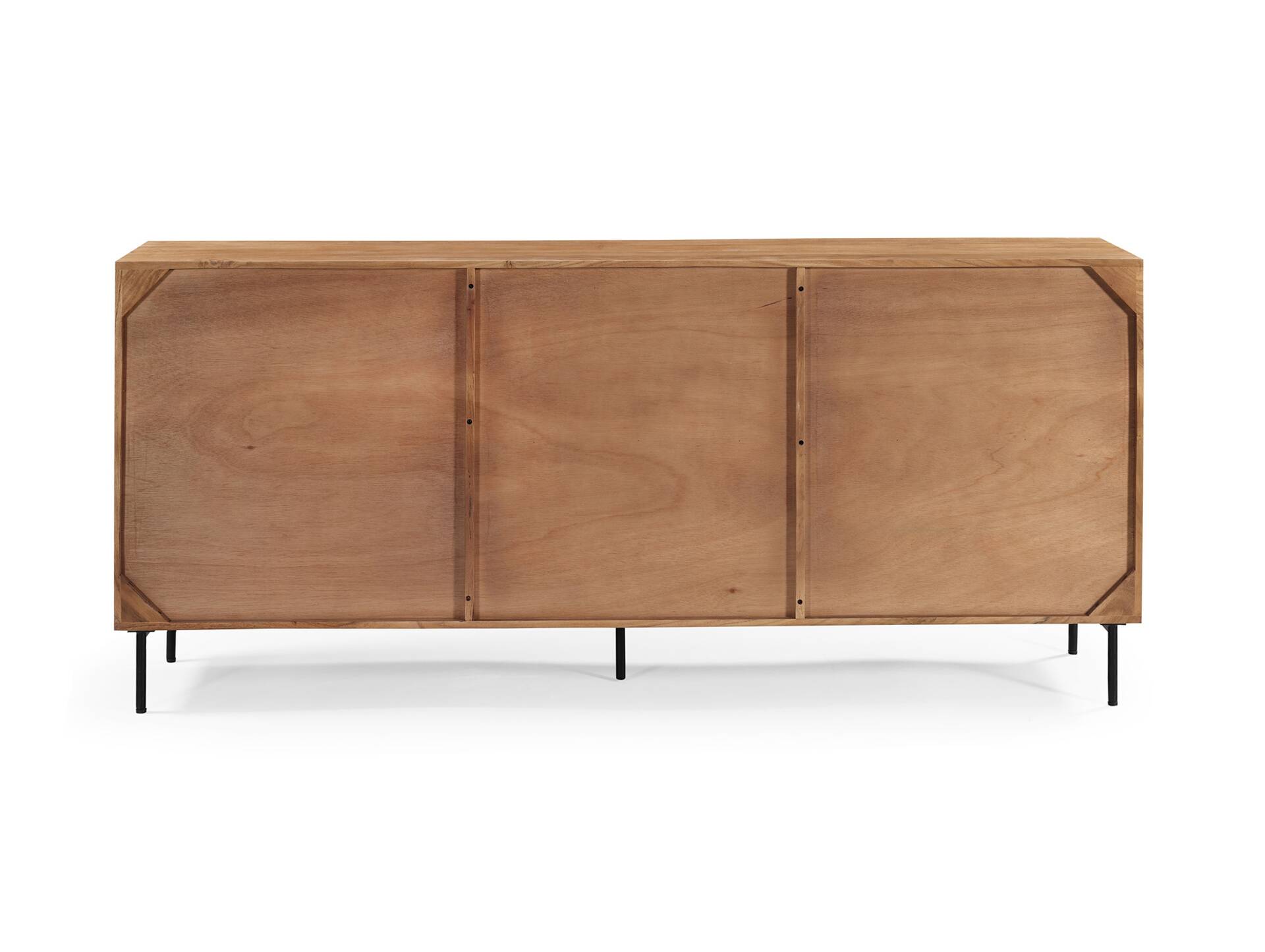 CATANDO Sideboard, Material Massivholz, Akazie honigfarben/Abs. schwarz 