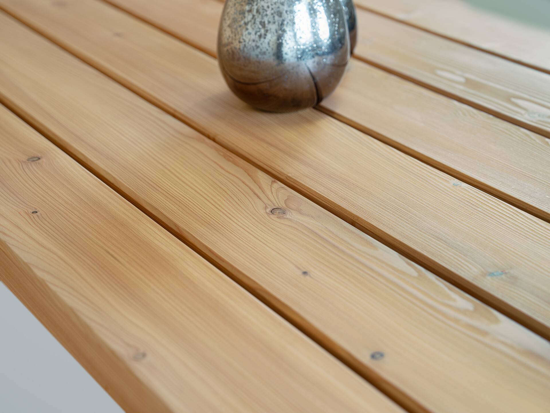 CANCUN PLUS Gartengarnitur mit X-Beinen, Material Massivholz, Lärche 200 cm | Natur | mit/ohne Rückenlehne