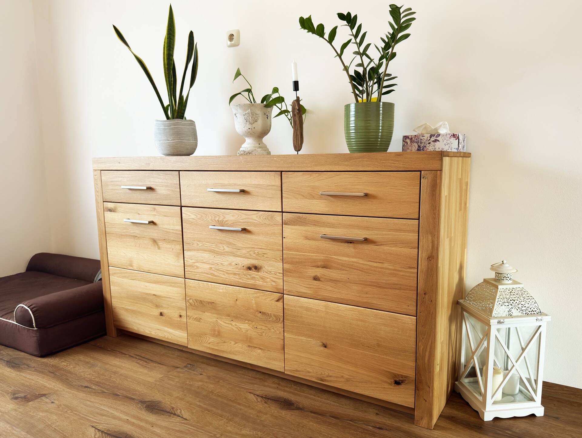 KAMILLA Sideboard II, Material Massivholz, Wildeiche geölt 