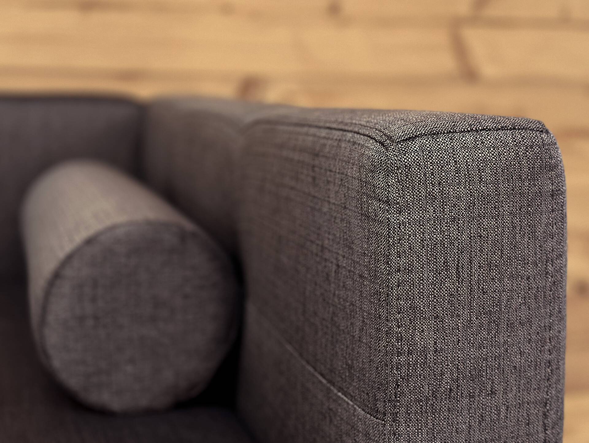 MACEY Stauraumbett mit Schubkasten, Material Stoff anthrazit 