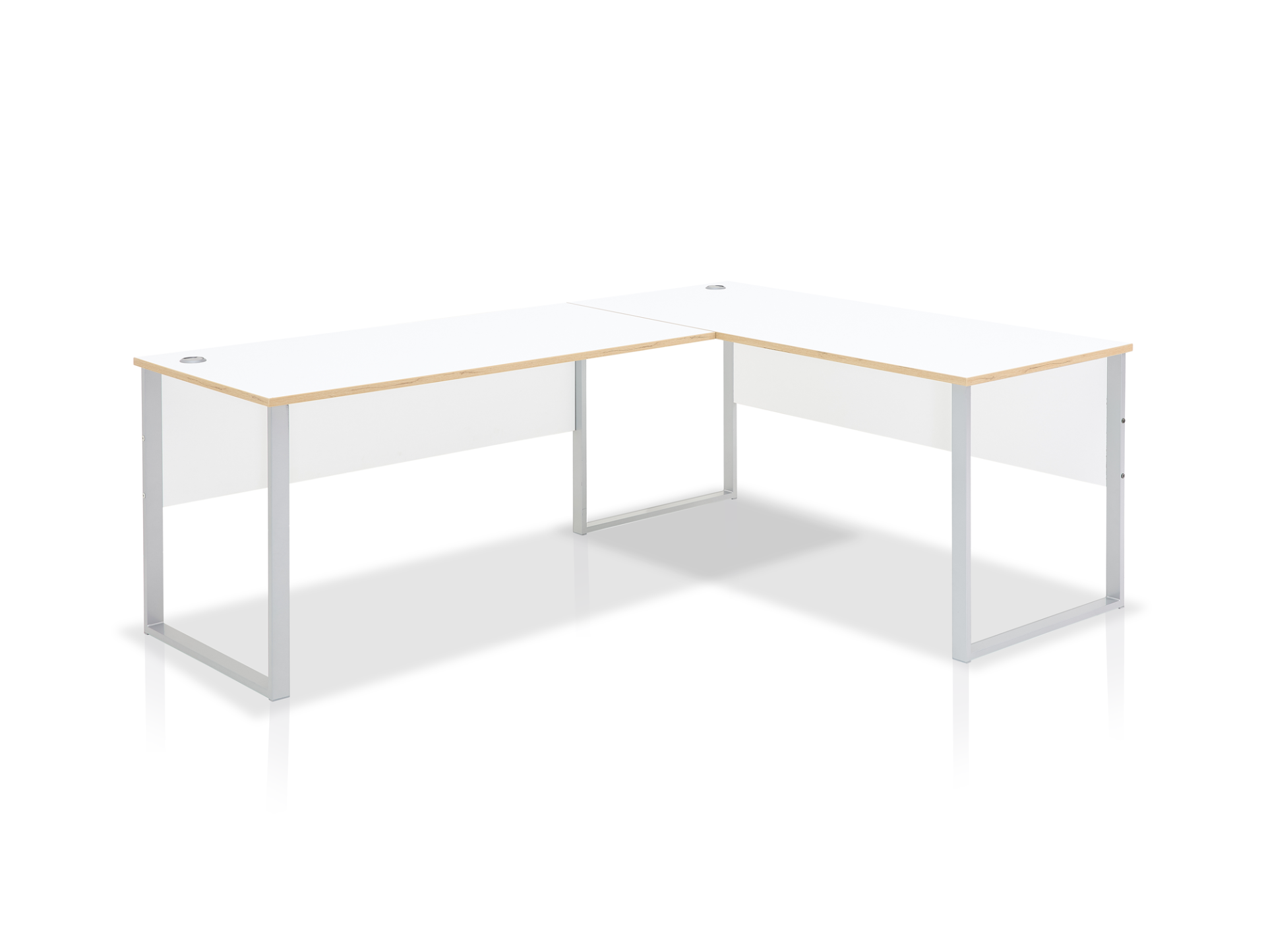 MAILAND Komplettbüro II, Material Dekorspanplatte Weiss