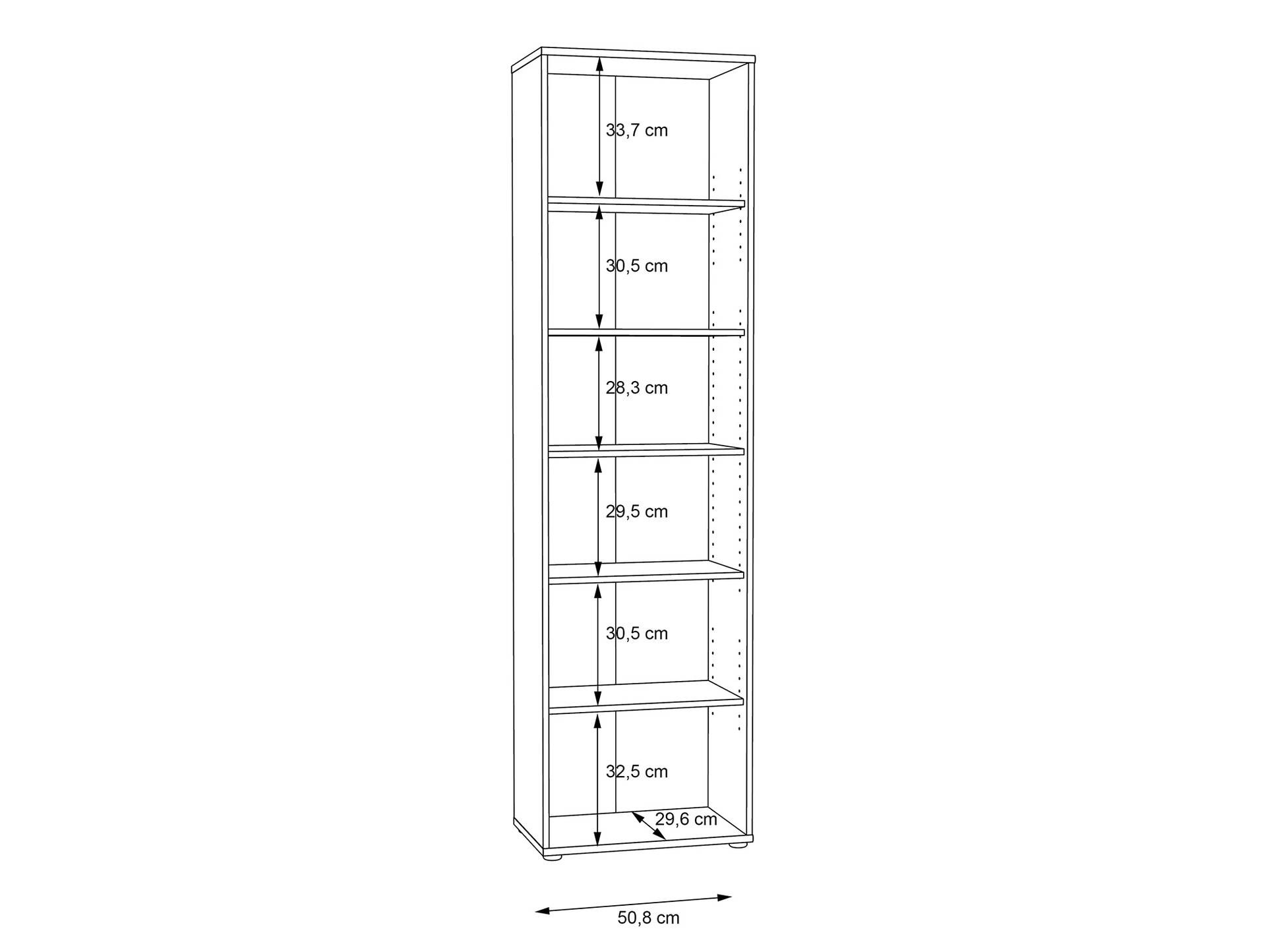 EASY OFFICE NEW Regal II, Material Dekorspanplatte 