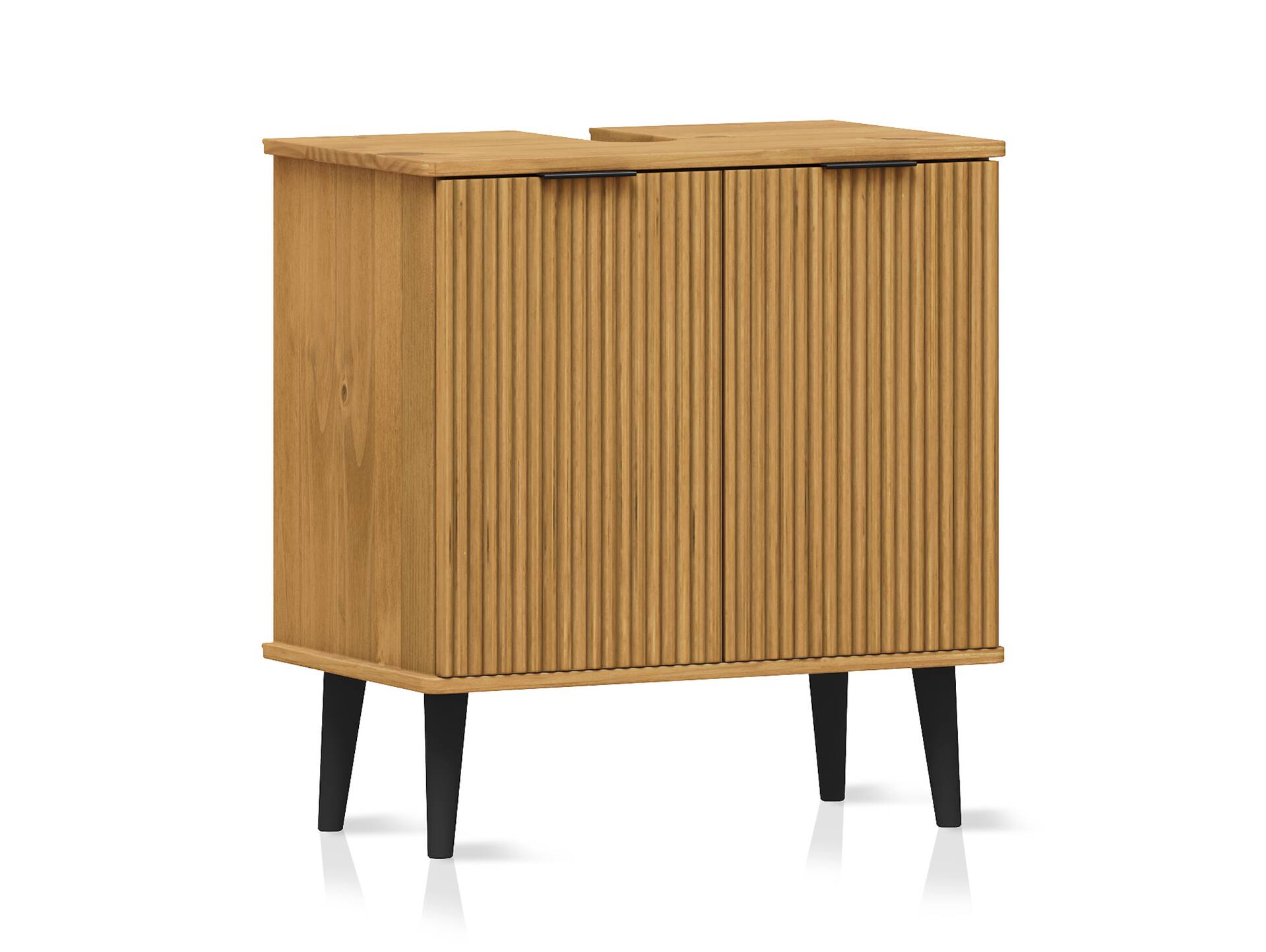 BOGOTA Badezimmer-Set, Material Massivholz, Kiefer eichefarbig 