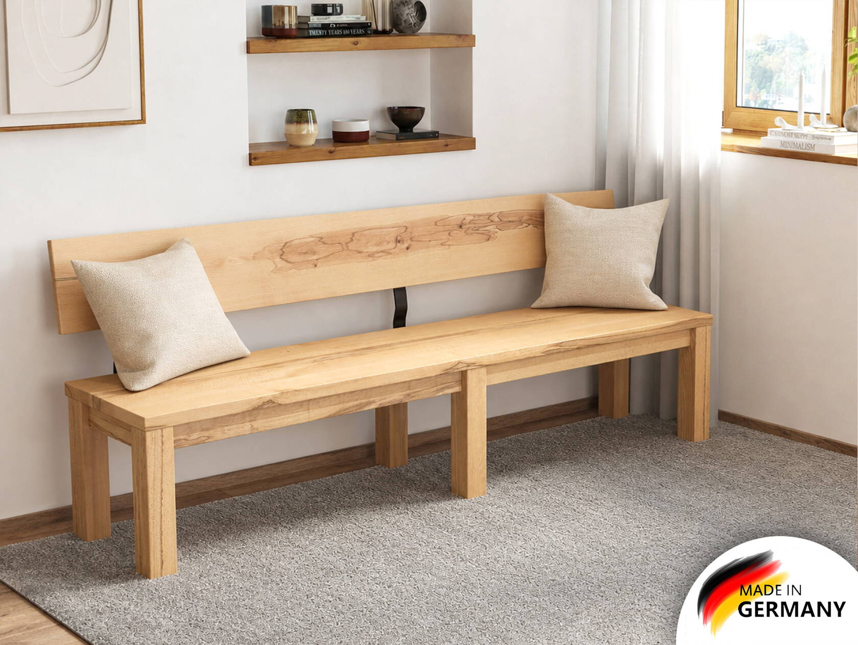 TOSCANA Sitzbank/Maßbank, Material Massivholz