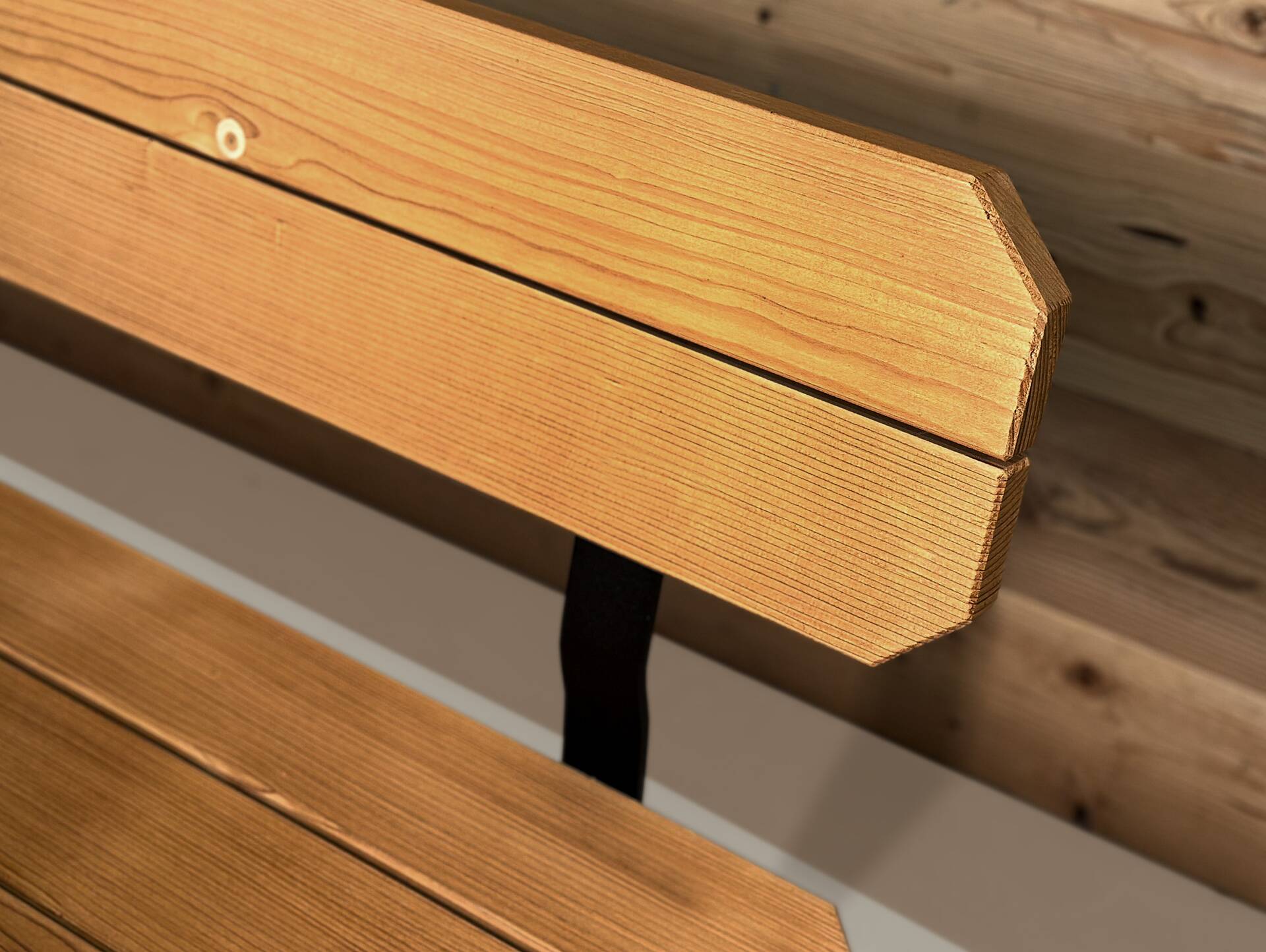 AMMERSEE Gartengarnitur - höhenverstellbar, rustikale Altholzoptik, Material Massivholz/Metall, Thermo-Fichte 200 x 60 cm | Außenbereich | mit/ohne Rückenlehne